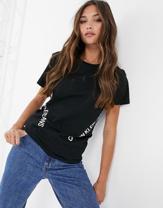 Черная футболка с логотипом Calvin Klein Jeans-Черный