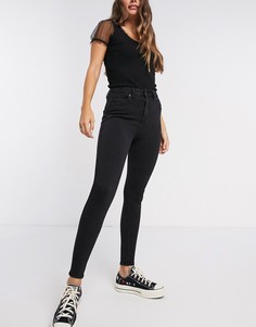 Черные супероблегающие джинсы New Look-Черный