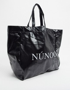 Черная сумка-тоут из искусственной кожи Nunoo-Черный цвет