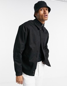 Черная куртка Харрингтон с отлетной кокеткой ASOS DESIGN-Черный цвет
