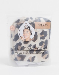 Полотенце для волос из микрофибры Kitsch - леопард-Бесцветный
