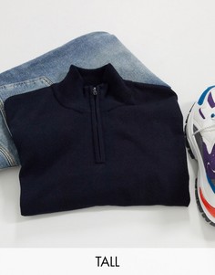 Темно-синий джемпер с короткой молнией French Connection Tall