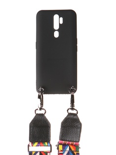 Чехол Ally для Oppo A5 2020 /A9 2020 А5 Soft Touch с ремешком Black A5-01148