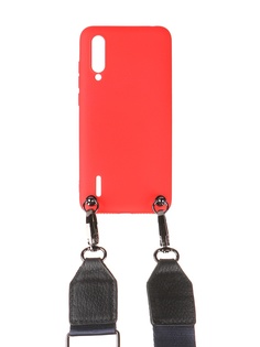 Чехол Ally для Xiaomi Mi 9 Lite А6 Soft Touch с ремешком Red A6-01123