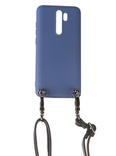 Чехол Ally для Xiaomi Redmi Note 8 Pro А1 Soft Touch с ремешком Blue A1-01130