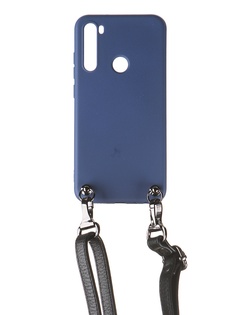 Чехол Ally для Xiaomi Redmi Note 8 А1 Soft Touch с ремешком Blue A1-01133