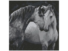 Картина по номерам Котеин Пара лошадей 30x30cm KHM0036