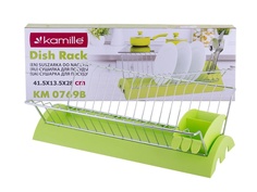 Сушилка для посуды Kamille 41.5x26x11.5cm Green 0769B