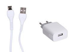 Зарядное устройство Hoco C72A 1USB/5V/2.1A + Micro USB White