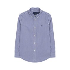 Хлопковая рубашка с воротником button down Ralph Lauren