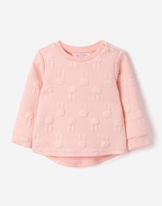 Розовый свитшот с фактурным рисунком для малышки Gloria Jeans