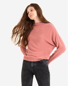 Розовый джемпер oversize с цельнокроеным рукавом Gloria Jeans