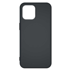 Чехол (клип-кейс) BORASCO Silicone Case, для Apple iPhone 12 mini, черный (матовый) [39168]