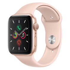 Смарт-часы APPLE Watch Series 5 44мм, золотой / розовый песок [mwve2ru/a]