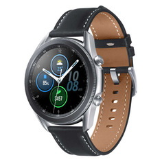 Смарт-часы SAMSUNG Galaxy Watch 3 45мм, 1.4", серебристый / черный [sm-r840nzsacis]