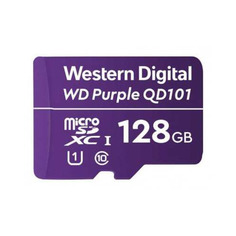 Карта памяти microSDXC UHS-I U1 WD Purple 128 ГБ, Class 10, WDD128G1P0C, 1 шт.