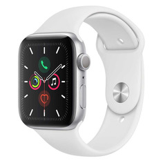 Смарт-часы APPLE Watch Series 5 44мм, серебристый / белый [mwvd2ru/a]