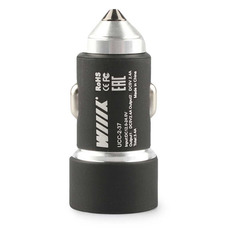 Автомобильное зарядное устройство Wiiix UCC-2-37, 2xUSB, 2.4A, черный