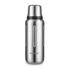 Термос BOBBER Flask-1000, 1л, стальной/ черный [flask-1000/matte]