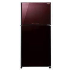 Холодильник SHARP SJ-XG60PGRD, двухкамерный, бордовый/черный