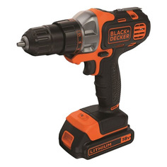 Дрель-шуруповерт BLACK+DECKER MT218KB-QW 1.5Ач, с двумя аккумуляторами