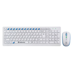 Комплект (клавиатура+мышь) Defender Skyline 895, USB, беспроводной, белый [45895]