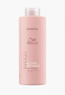 Шампунь Wella Professionals INVIGO BLONDE RECHARGE для холодных оттенков блонд против желтизны, 1000 мл