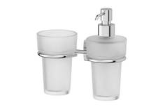 Держатель со стаканом и дозатором жидкого мыла настенный Esperado Hoff