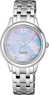 Японские наручные женские часы Citizen EM0720-85Y. Коллекция Super Titanium