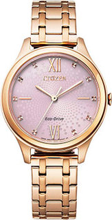 Японские наручные женские часы Citizen EM0503-75X. Коллекция Eco-Drive