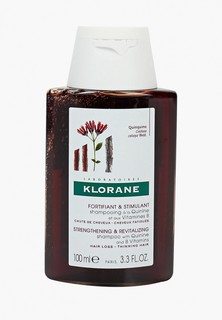 Шампунь Klorane укрепляющий с экстрактом хинина и витаминами группы В, 100 мл