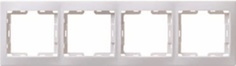 Рамка 4местн. горизонт. КВАРТА РГ-4-КБ (белый) IEK