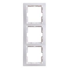 Рамка 3местн. верт. КВАРТА РВ-3-КБ (белый) IEK