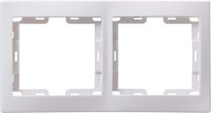 Рамка 2местн. горизонт. КВАРТА РГ-2-КБ (белый) IEK