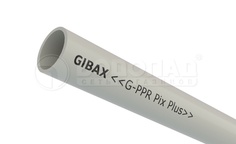 Труба полипропилен G-PPR Pix Plus PN10 110х10мм, 10бар, t-40*C, сварка, серая Gibax