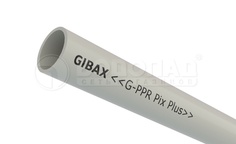 Труба полипропилен G-PPR Pix Plus PN10 20х1.9мм, 10бар, t-40*C, сварка, серая Gibax