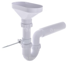 Сифон Р-образный (1 1/2&quot;х40мм) для разрыва потока/струи с овальной приемной воронкой (170ммх85мм) Mc Alpine