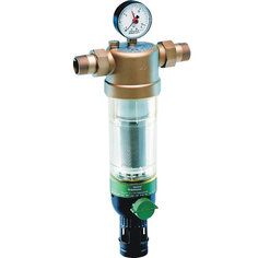 Фильтр 1.1/2&quot; с обратной промывкой 16бар, t-40*C для холодной воды, ударопрочный пластик Honeywell