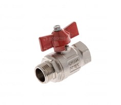 Кран шаровый 1/2&quot; В-Н Ideal, бабочка 50бар, t-150*C никель Itap