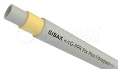 Труба полипропилен G-PPR Pix Plus Fibreglass PN25 40х6,7мм, 25бар, t-95*C, сварка, серая, универсал. Gibax