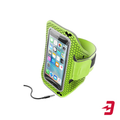 Спортивный наручный чехол Cellular Line Armband Running Lime (до 5,2")