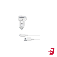 Автомобильное зарядное устройство Cellular Line Micro USB, 2A, белый (CBRSMKIT10WMUSBW)