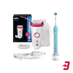 Эпилятор Braun Silk-epil 9 - 9521 Wet&Dry + Электрическая зубная щетка Oral-B 500/D.16.513.U