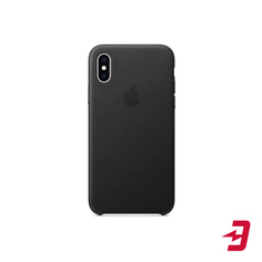 Чехол Apple Leather Case для iPhone Xs Black (MRWM2ZM/A)