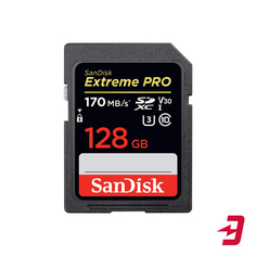 Карта памяти SanDisk Extreme Pro SDXC 128GB UHS-I U3 V30 (SDSDXXY-128G-GN4IN)