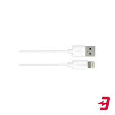 Кабель InterStep Apple Lightning - USB 2.0, 1 м, White (IS-DC-IPH5MFIWT-000B201)