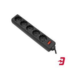 Сетевой фильтр Defender ES 3, 3 м, черный (99485)