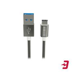 Кабель InterStep USB 3.0, Type C, нейлон, 1 м, Space Gray (IS-DC-TYPCUSNSG-000B201)