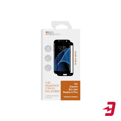 Защитное стекло с рамкой 2.5D InterStep 2.5D для Xiaomi A2 Lite/Redmi 6 Pro, черная рамка (IS-TG-XIARD6PFB-000B202)