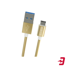Кабель InterStep USB 3.0-USB Type-C, 2 м, Gold (IS-DC-TYPCUSBNG-200B201)